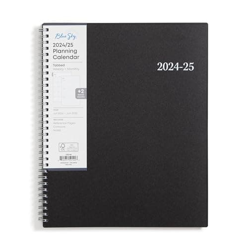 Blue Sky 2024-2025 Academic Year Weekly and Monthly Planner, July 2024 - June 2025, 8.5" x 11", Flexible Cover, Wirebound, Enterprise (150144)
