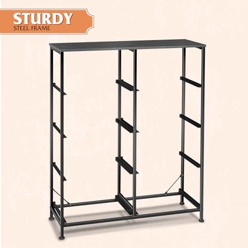 WLIVE Fabric Dresser for Bedroom, Tall Dresser with 8 Drawers, Storage Tower with Fabric Bins, Double Dressers, Chest of Drawers for Closet, Living Room, Dormitory, Charcoal Black Wood Grain Print 7