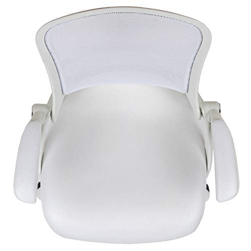 Flash Furniture Porter High-Back Swivel Office Chair with Adjustable Lumbar Support and Height, Ergonomic Mesh Desk Chair with Flip-Up Armrests, White 11