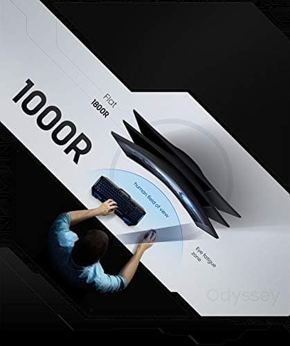 Samsung 32” Odyssey G5 Gaming Monitor, WQHD (2560x1440), 144Hz, Curved, 1ms, HDMI, Display Port, AMD FreeSync Premium, HDR10, LC32G55TQWNXZA, Black 6