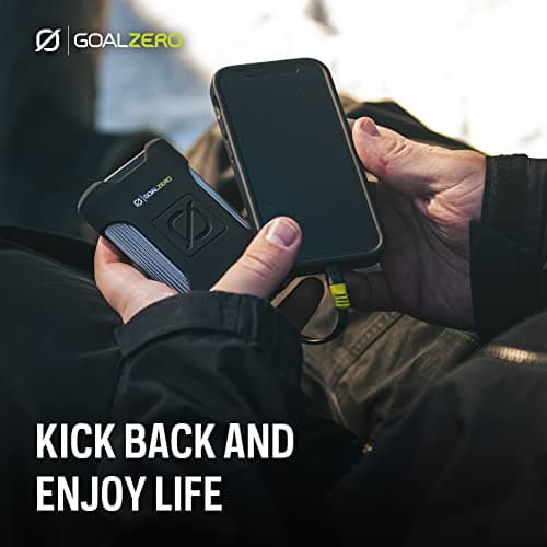 Goal Zero Venture 35 Portable Charger Power Bank 9600mAH 18W USB-C Power Delivery Port 2 USB Outputs IP67 Rating 50 Lumens Flashlight 8