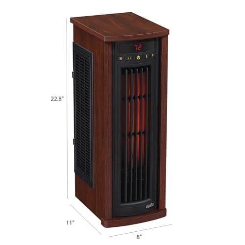 duraflame Electric Tower Heater, Oscillating Tower and Space Heater for Office or Large Room up to 1,000 Square Feet 5