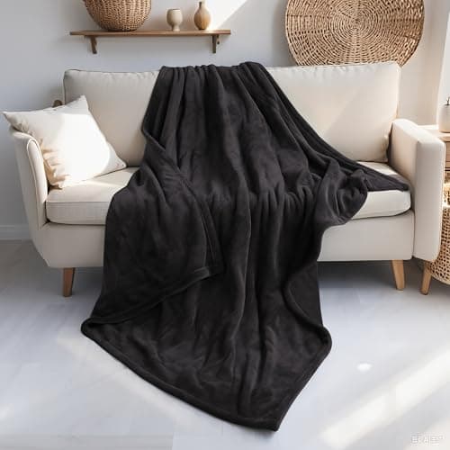 ONDAN Electric Heated Blanket 50"x60" Throw Size Flannel Heated Blanket, Cozy & Warm for All Night, 5 Heat Settings & 3 Hours Auto Off, Machine Washable, Iron Grey 8