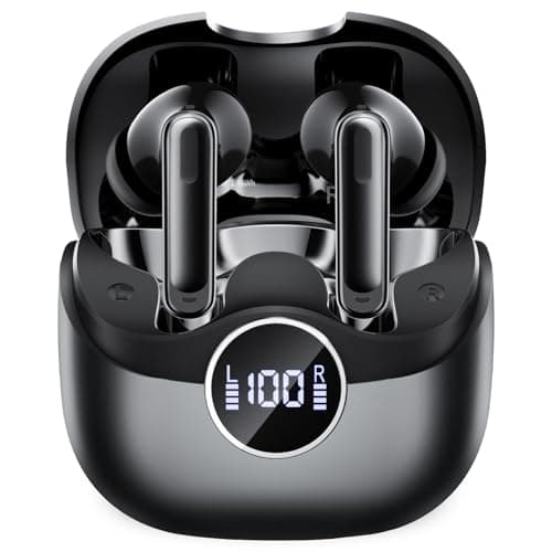 Adaptive Hybrid Active Noise Canceling 2026 Wireless Earbuds, 6 Mics ENC Clear Call Ear Buds, Hi-Res Audio Deep Bass Bluetooth 5.4 Headphones, 40H Playtime, Wireless Charging, LED, USB-C, Black
