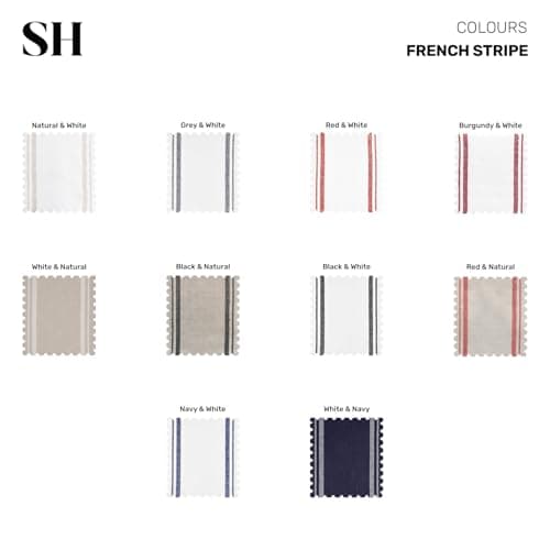 Solino Home Linen Table Runner 48 Inches - French Stripe, 100% Pure Linen Black and Natural Farmhouse Table Runner 14 x 48 Inch Ideal for Dresser and Coffee Tables - Spring, Easter 8