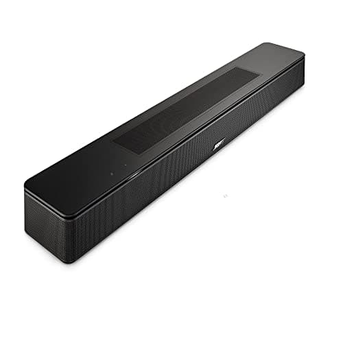 Bose Smart Soundbar 600 with Dolby Atmos, Bluetooth Wireless Sound Bar for TV with Build-In Microphone and Alexa Voice Control, Black (Renewed)