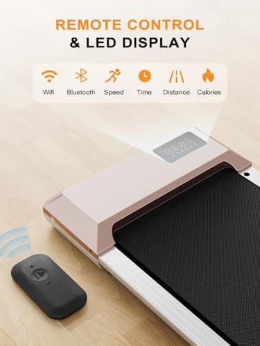 Lacuffy Walking Pad Treadmill, Under Desk Treadmill, Mini Walking Pad for Small Spaces with APP and Remote Control, 2.5 HP, 265 LBS Capacity 6