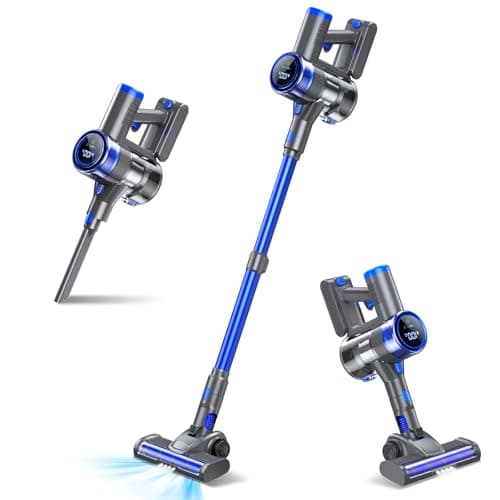 Ciogu Cordless Vacuum Cleaner, 8-in-1 Strong Power Suction Stick Vacuum Cleaners with 2200 mAh Detachable Battery, Lightweight Self-Standing, 45 Mins Runtime for Home Low-Pile Carpet Pet Hair