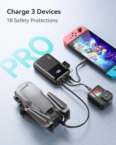 INIU 100W Power Bank, Mini Size 25000mAh High Capacity Laptop Portable Charger, USB C in&Out Tablet Powerbank, Smart Digital Display Phone Charger for iPhone 17 16 15, Samsung, iPad, MacBook, Laptop 5