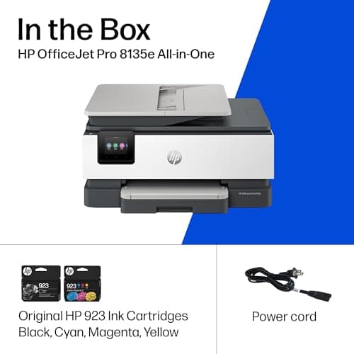 HP OfficeJet Pro 8135e Wireless All-in-One Color Inkjet Printer, Print, scan, Copy, fax, ADF, Duplex Printing Best-for-Home Office, 3 Month Instant Ink Trial Included, AI-Enabled (40Q35A) 10
