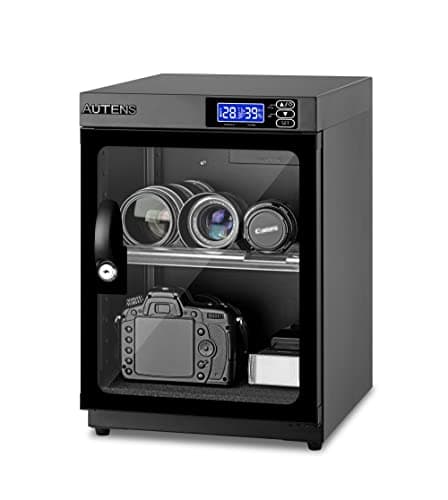 AUTENS 30L Dehumidifying Dry Cabinet Box, Digital Control Noiseless and Energy Saving, for DSLR SLR Camera Lens and Electronic Equipment Storage,Temperature Humidity LED Dual Screen