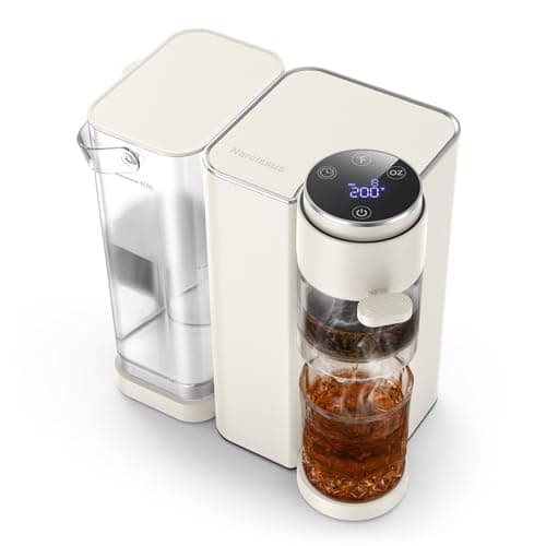 Narcissus T20 Tea Master Machine, 0.5-Gallon Instant Hot Water Dispenser Countertop for Tea Brewing, Rapidly Boil and Dispense, Adjustable Program Setting, BPA Free, White