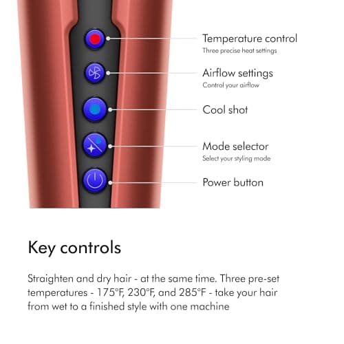 Dyson Special Edition Airstrait™ Straightener in Strawberry Bronze and Blush Pink 8