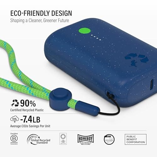 Nimble Champ Portable Charger, 10,000mAh Power Bank Fast Charging, 20W Dual USB-C Battery Pack with Cable, Travel Essential Power Bank for iPhone Laptops Galaxy Tablet Pixel iPad Macbook Kindle Airpod 7