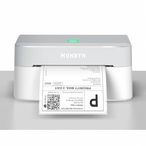 MUNBYN Bluetooth Thermal Label Printer RW403B, Wireless 4x6 Shipping Label Printer for Small Business, Compatible with Android, iPhone, Windows, Mac, Chromebook, Print Width 1.57"-4.25" (Grey)