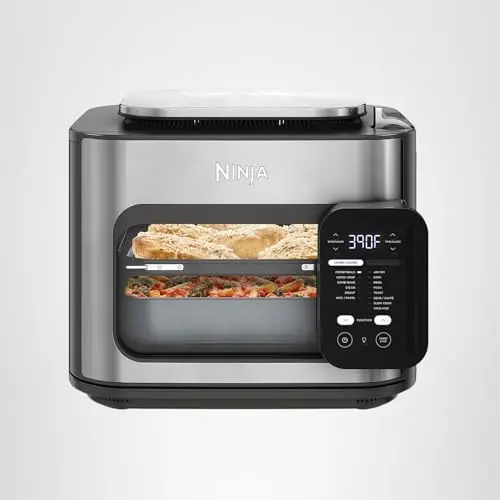 Ninja Combi All-in-One Multicooker, Oven, & Air Fryer, Complete Meals in 15 Mins, 14-in-1 Functions, Combi Cooker + Air Fry, Bake, Roast, Slow Cook and More, 3 Accessories, Stainless Steel, SFP701 14