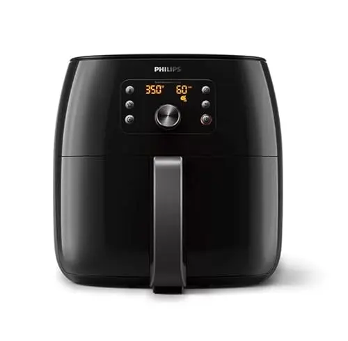 Philips Premium Smart Sensing Digital Airfryer XXL with Fat Removal Technology | 3lb/7qt | Black | HD9867/16 (Renewed)