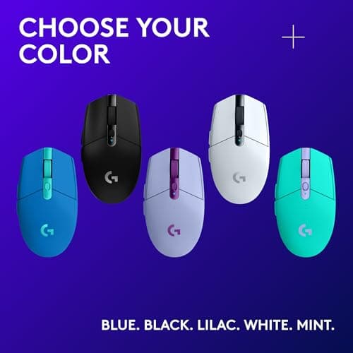Logitech G305 Lightspeed Wireless Gaming Mouse, Hero Sensor, 12,000 DPI, Lightweight, 6 Programmable Buttons, 250h Battery, On-Board Memory, Compatible with PC, Mac - Blue 8