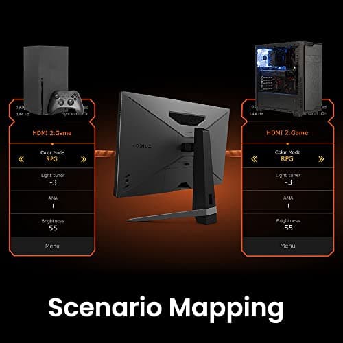 BenQ MOBIUZ EX2710Q Gaming Monitor 27" QHD 1440p 165Hz 1ms | IPS | HDRi | DCI-P3 | Freesync Premium | Eye-Care Tech | Adjustable Height, Swivel & Tilt | 2.1Ch Speakers | DisplayPort | HDMI | USB Hub 10