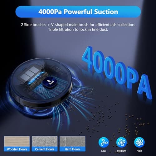 Tikom Robot Vacuum and Mop Combo, LiDAR Navigation, L9000 Robotic Vacuum Cleaner, 4000Pa Suction, 150Mins Max, 14 No-go Zones, Smart Mapping, Good for Pet Hair, Carpet, Hard Floor 5