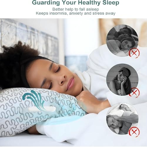 Micarto Bluetooth Under Pillow Speaker for Sleeping/Portable Sleep Bar with Bone Conduction Stereo Sound/Timer and Volume Control for Insomniacs/Sleep Aid 5