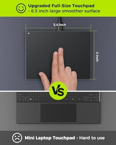 seenda Trackpad, External USB Touchpad High Precision Aluminum Track Pad with Multi-Touch Navigation Plug and Play for Windows 11/10 Desktop/Laptop/Notebook Computer PC (Black) 6
