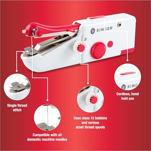 SINGER Stitch Sew Quick Portable Mending Machine - Single Thread Machine for Quick Repairs 3