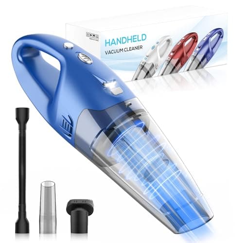 YOOHI Lightweight Small Vacuum Cleaner Cordless – 6000Pa Mini Hand Held Vacuum, LED Light, 20–25 Mins Runtime, USB Charging, 500ML Cup – Handheld Vacuum Cordless Rechargeable for Car/Office/Home