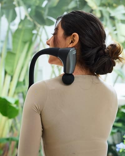 CAREKING Massage Gun Head Replacement for CAREKING Massager Model 8000TR, Swan Neck Muscle Massager Attachment, Air-Cushioned Flat & Ball Head Attachments 5