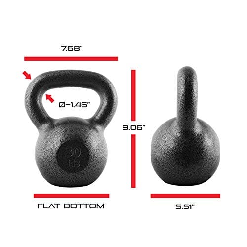 CAP Barbell Cast Iron Kettlebell 80 LB Set | 10 | 15 | 25 & 30 LB 5