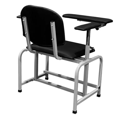 Helsevesen Large Padded Phlebotomy Chair - Wide Cushion 22" Bariatric Lab Blood Drawing Chair for Hospital, Lab Draw Chair and Medical Facilities (Black L) 6