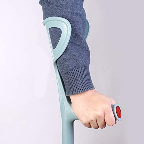 Lightweight Foldable Forearm Crutch, Aluminum Walking Stick,Height Adjustable, Ergonomic Handle with Comfortable Grip 2ZG-0IGM (Red) 7