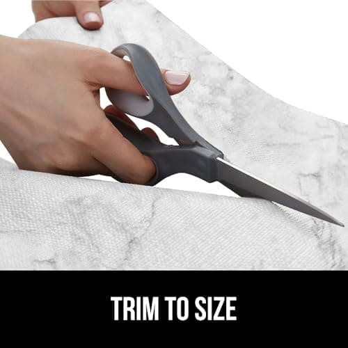 GORILLA GRIP DripGuard Shelf Liner, Non-Adhesive Drawer and Kitchen Cabinet Protector, Strong Grip Slip Resistant Underside, Smooth Surface Liners for Cabinets, Bathrooms, Closets, 12x240 Inch, Marble 8