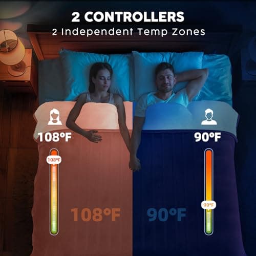 HYLEORY Heated Electric Blanket Twin 62"x84" Soft Fleece & Flannel with 5 Heating Levels & 10 Hours Timer Auto Shutt Off, ETL Certified, Washable，Heated Blanket for Body-Red 8