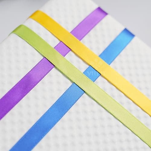 MEEDEE 3/8 Inch Satin Ribbon Set – 10 Rolls Rainbow Double Face Ribbon for Gift Wrapping, 5 Yards Each (Total 50 Yards), Decorative Ribbon for Presents & Party Favors 7