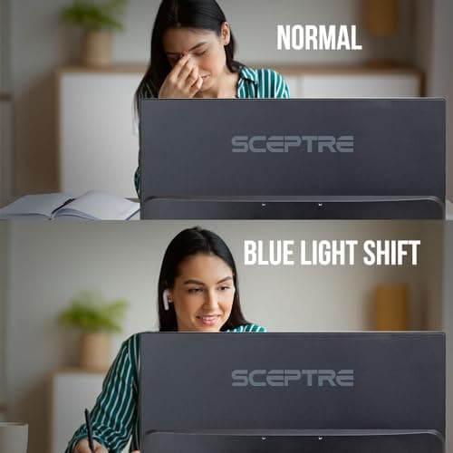 Sceptre 22-Inch 75Hz 1080p LED Monitor HDMI VGA Build-in Speakers, Brushed Black 2019 (E225W-19203S),Metal Black 5