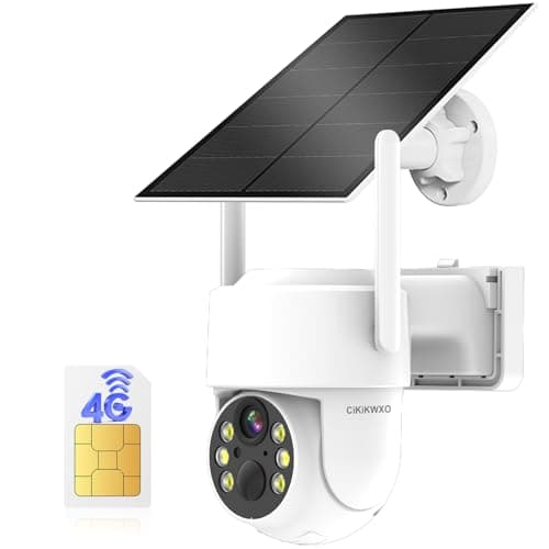 4G LTE Cellular Security Camera, 4MP Solar Camera Outdoor Wireless No Internet Needed, No WiFi Security Camera with PIR Motion Detection,2-Way Talk,IP66 Waterproof,Color Night Vision,SIM Card Included