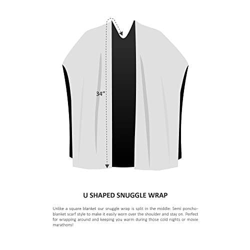 Comfort Spaces Plush to Sherpa Electric Blanket Shawl Shoulder, Neck Wrap with Matching Sock Set, Giftable Ultra Soft, Warm, Snuggle Fleece-Reversible Heated Poncho Throw, 50" W x 64" L, Tan Plaid 6