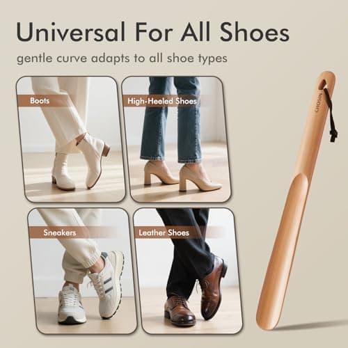 CHOSIN Shoe Horn Long Handle for Seniors Men Women, Small Shoe Spoon for Kids, 2pcs Boot Horn Shoe Helper for Home or Travel 5