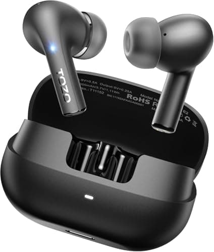 TOZO E2 Wireless Earbuds 10mm Drivers with Powerful Bass, App Customize 32 EQs, with 2 Mics AI Call Noise Cancellation, 30H Playtime, Bluetooth 5.3 Ear Buds, Comfort Fit in-Ear Headphones 9
