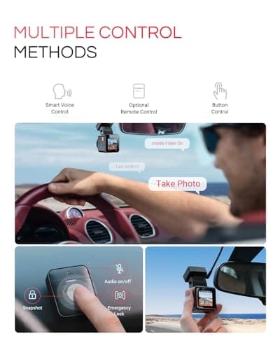 [Bundle-2 Items: Vantrue E1 Pro Dash Cam & Hardwire Kit ] 4K Mini Dashcam Front, STARVIS 2 IMX678 Night Vision HDR, Voice Control, GPS Car Cam for Family Vehicles, New Drivers, and Uber/Lyft Drivers! 9