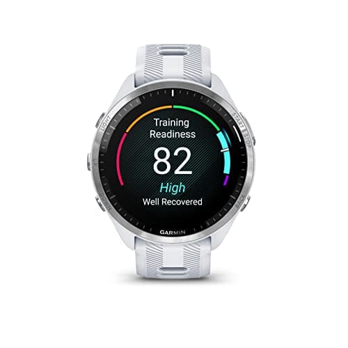 Garmin Forerunner 965 Advanced GPS Multisport Touchscreen Smartwatch, Whitestone, Heart Rate Monitor, On-Device Workouts, Up to 13 Day Battery Life w/Signature Series Power Bundle 7