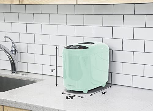 Elite Gourmet Programmable Bread Maker, 2 lb Loaf, 3 Sizes, 19 Presets incl. Gluten-Free, Dough & Jam, Delay Timer, Mint 7