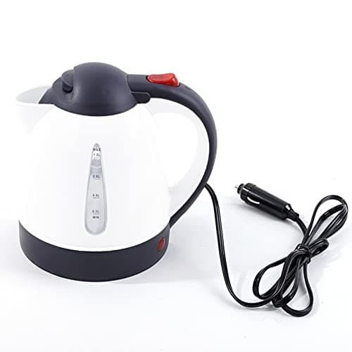 CYDZSW Boiling Hot Water Car Kettle Electric Automatic Shut Off,Portable Water Heater Boiler Stainless Steel Kettle Electric,Travel Coffee Tea Pot Electric Kettles,12v DC Cigarette Lighter,1000ml