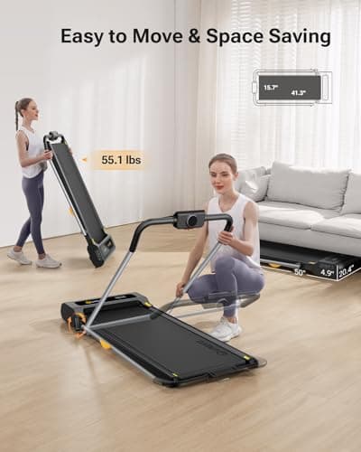 UREVO Walking Pad Treadmills for Home Small, Under Desk Treadmill, Compact Design Walking Pad 2 in 1 for Home/Office, Portable Walking Pad Treadmill with Remote Control, LED Display 6