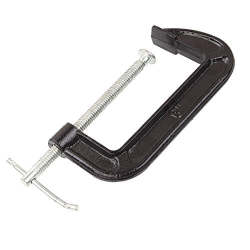 HNBun 4-Pack 6-Inch Malleable Iron C-Clamp Set, 1350 Lbs Clamping Force, 6-Inch Jaw Opening, 2-5/8-Inch Throat Depth, Black 8