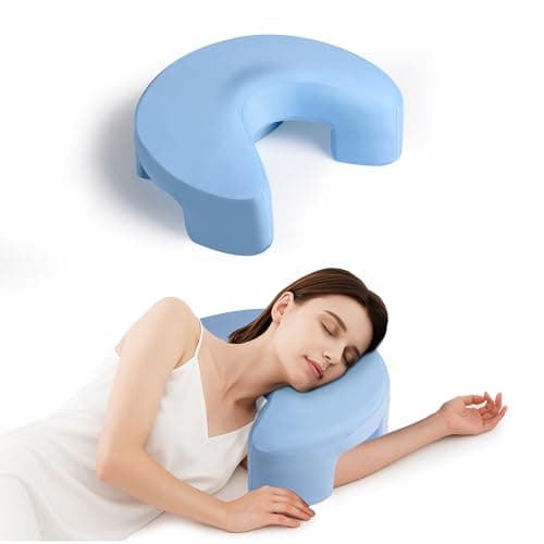 TMVAP Side Sleeper Pillow for Adults, Ergonomic Memory Foam Pillow with Arm Hole for Neck and Shoulder Pain, Shoulder Pillow for Side Sleepers, Blue