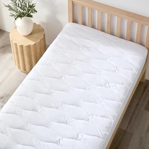 Cotton Waterproof Twin XL Mattress Protector for Dorm Room Essentials, Breathable Soft Quilted Mattress Pad, Noiseless Fitted Mattress Cover with Deep Pocket Fits Up to 22" Mattress (39x80 White) 7