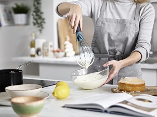 Joseph Joseph Twist Whisk 2-In-1 Collapsible Balloon and Flat Whisk Silicone Coated Steel Wire, Sky Blue 5