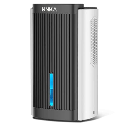 Dehumidifier,95 OZ Water Tank, (1000 sq. ft) Quiet Dehumidifier for Basement, Bathroom, RV, Closet, Bedroom with Auto Shut Off, Sleep Mode,7 Colors LED Light, Dehumidifiers for Home (White/Black)